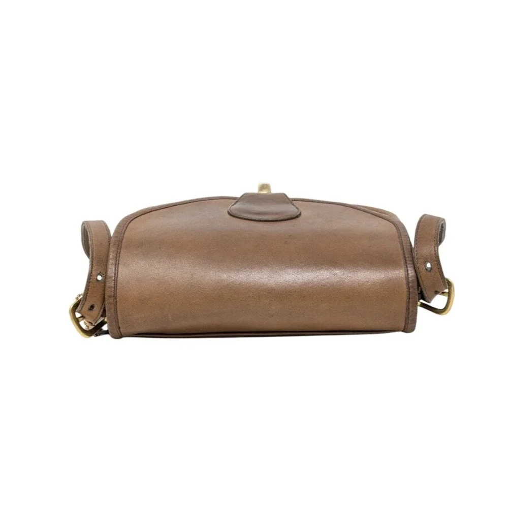 Coach‎ Saddlery Bag 9535 Putty Brown Leather NYC Crossbody Minimal Vintage